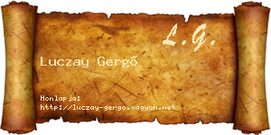 Luczay Gergő névjegykártya