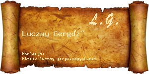 Luczay Gergő névjegykártya